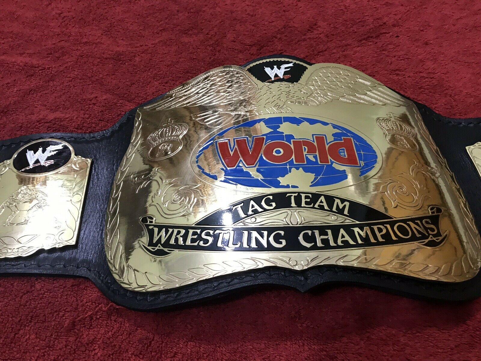 WWF WORLD TAG TEAM Brass Championship Replica Belt - Image 6