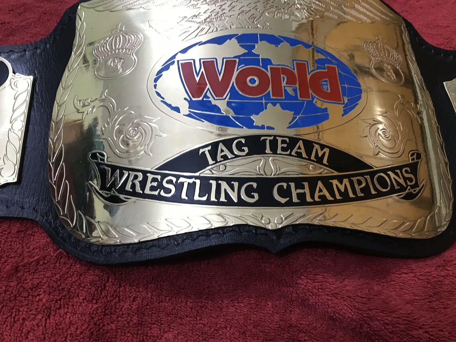 WWF WORLD TAG TEAM Brass Championship Replica Belt - Image 7