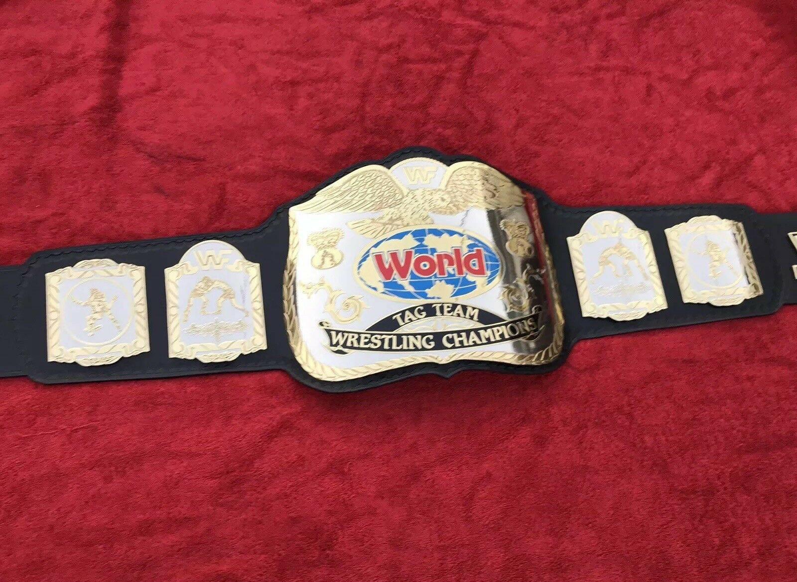 WWF WORLD TAG TEAM Brass Championship Replica Belt - Image 2