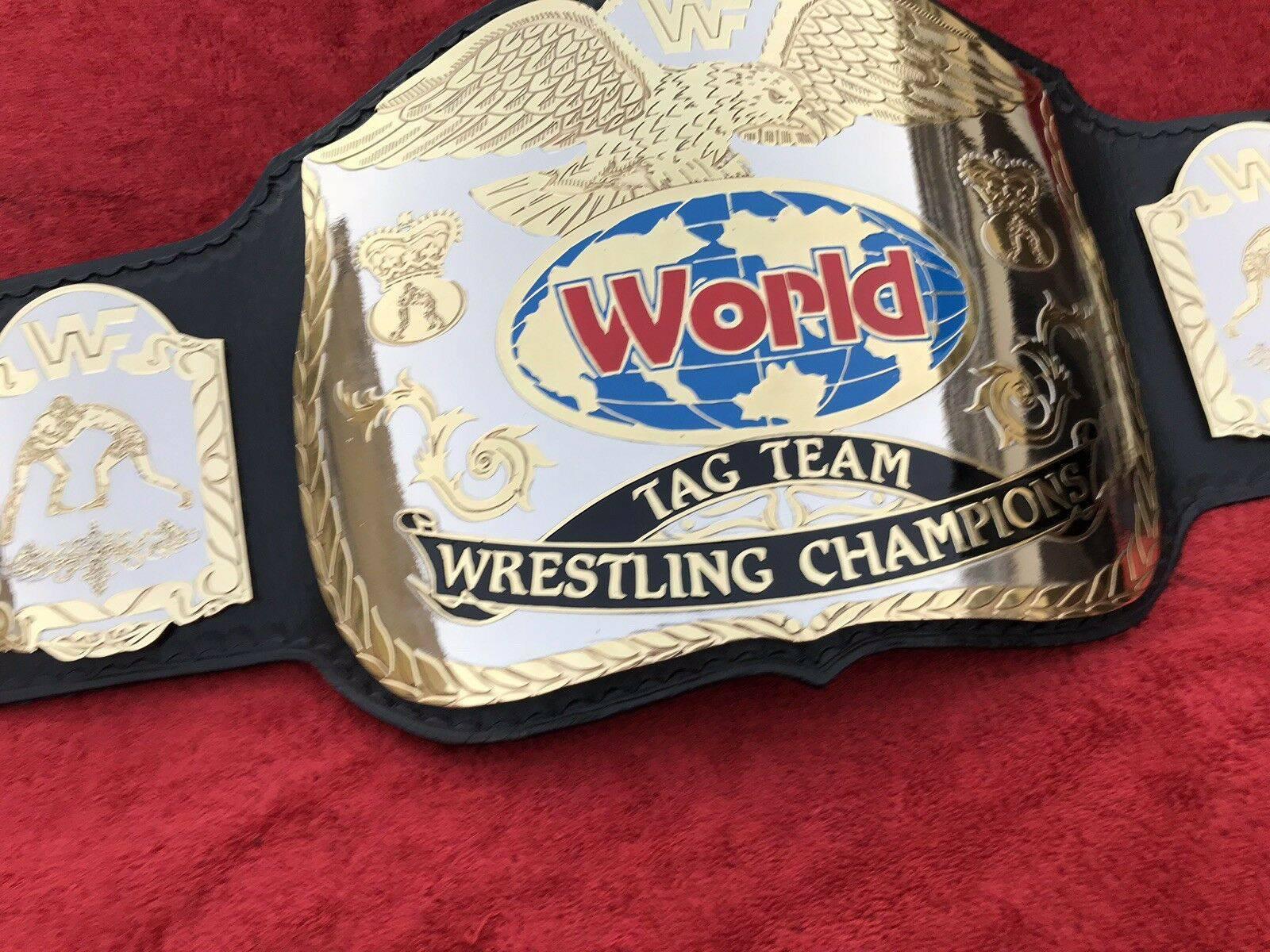 WWF WORLD TAG TEAM Brass Championship Replica Belt - Image 4