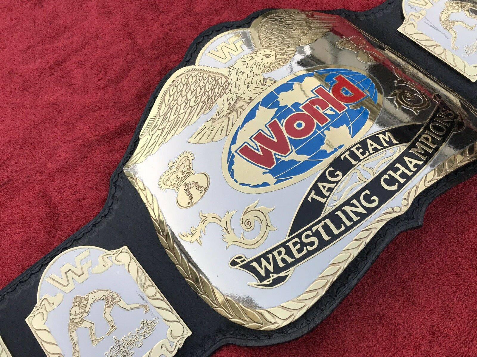 WWF WORLD TAG TEAM Brass Championship Replica Belt - Image 5